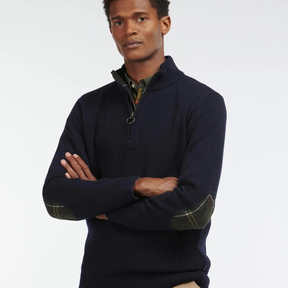 Barbour Holden Half Zip Sweater XXL - Navy Blue - never worn